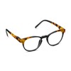 Peepers by PeeperSpecs Men's Chester Round Reading Glasses, Black, 1.25