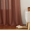 RYB HOME Terracotta Curtains Linen Blend Fall Drapes Semi Sheer