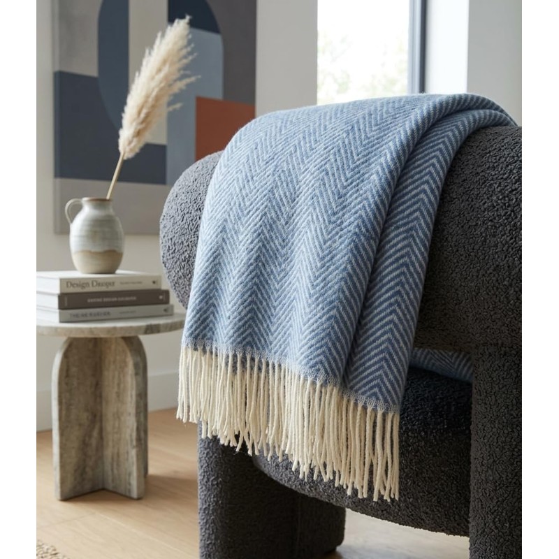 STTS International Tirol Wool Blanket, 100% Virgin Wool, Throw, 140