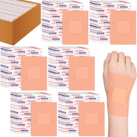 Timgle 1000 Pcs Large Adhesive Bandages Bulk 3 x 4 Inch Breathable Waterproof Bandages Prevent Skin for Family School Nurses Medical Emergency Travel First Aid Wound Care