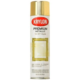 KRYLON NEW Krylon 18 Karat Premium GOLD PLATE Metallic Finish PAINT Spray Can 41000