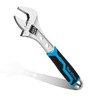 DURATECH 10 Inch Adjustable Wrench, 3-in-1 Spanner with Box End/Hex