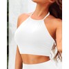 Traje de baño para mujer, con cuello alto, solo con