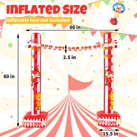 Threan Circus Inflatable Limbo Game for Kids Adults Toddlers Carnival Circus Theme Party Games Enhance Family Bonding for Indoor Outdoor Birthday Party Games Picnic Pool