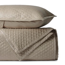 BIOWEAVES 100% Organic Cotton Quilt Twin Size - Diamond Stitched Quilted Bedspreads - All Season Oversized Coverlet Set - GOTS Certified Bedding Set | 1 Quilt & 1 Pillow Sham