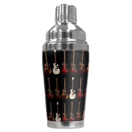 Mugzie MAX 20 Ounce Stainless Steel Cocktail Shaker - Martini Shaker with Wetsuit Cover - Electric Guitars