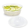 Sabco - 8oz Clear Round Plastic Takeaway Sauce Pots With