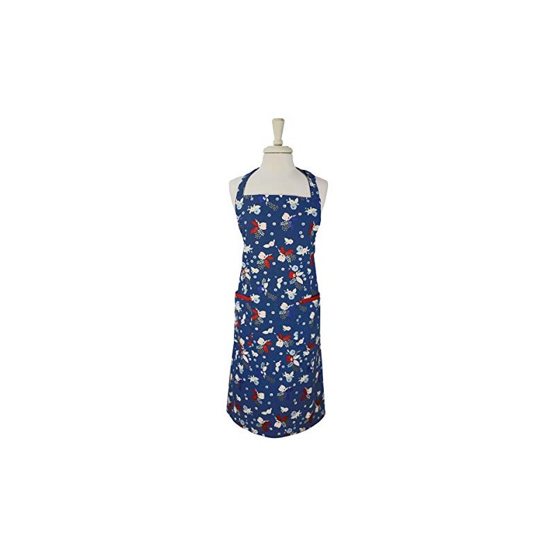 Dexam 16141270 Bloom Adult Apron Indigo, Cotton, Blue
