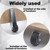 Deozu 2 Pcs Gate Caster Wheels Replacement, Rubber Rolling Swivel