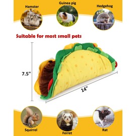 Percozzi Taco Hamster Hammock Hideout Tunnel House Rat Toys Cage Accessories Bed Ferrets Guinea Pigs Hedgehogs Chinchill Sugar Glider Small Animal Habitat