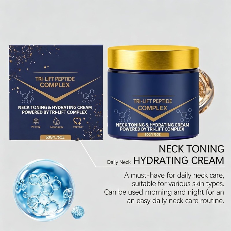 Tri-Lift Peptide Cream, Neck Firming & Anti Aging Moisturizer (2Pcs)