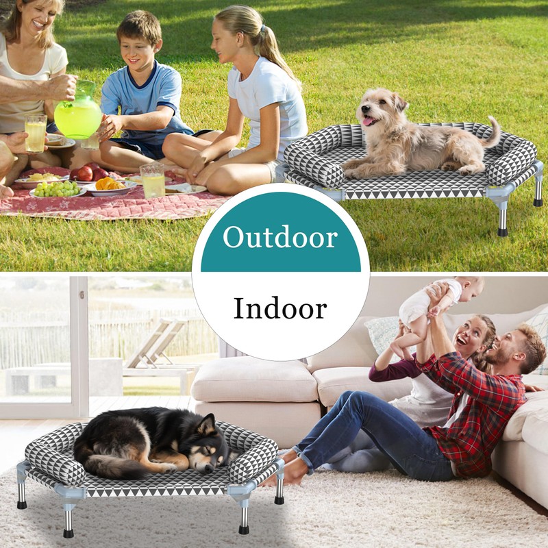 Orthopedic Dog Bed for Medium Dogs - Removable Bolsters &