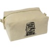 'Double Decker Bus' Canvas Wash Bag/Makeup Case (CS00040581)
