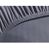 Visaggio Microfibre Fitted Sheet 90-100 x 200 cm Anthracite Microfibre
