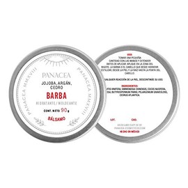 Bálsamo para BARBA natural, hidratante y moldeador para barba, bigote y cabello. 100% Ingredientes naturales, sin químicos. Contiene jojoba, cera de abeja, y aceites de geranio y cedro. 90g.