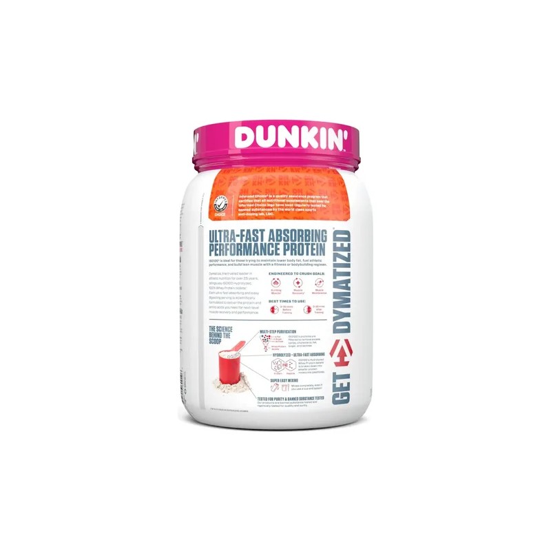 Dymatize Iso 100 20 Servicios 620 Gr Dunkin Capuccino