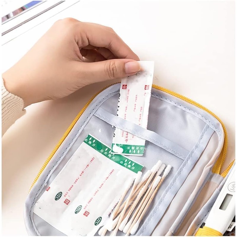 aoukoslt Pink First Aid Bag Empty, Empty First Aid Pouch,