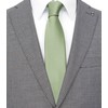 ZENXUS Solid Skinny Ties for Men, 2.5 inch Slim Sage
