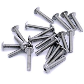 M6 (6mm x 20mm) Flanged TX Socket Button Machine Screw (Bolt) - Stainless Steel (A2) (Pack of 20)