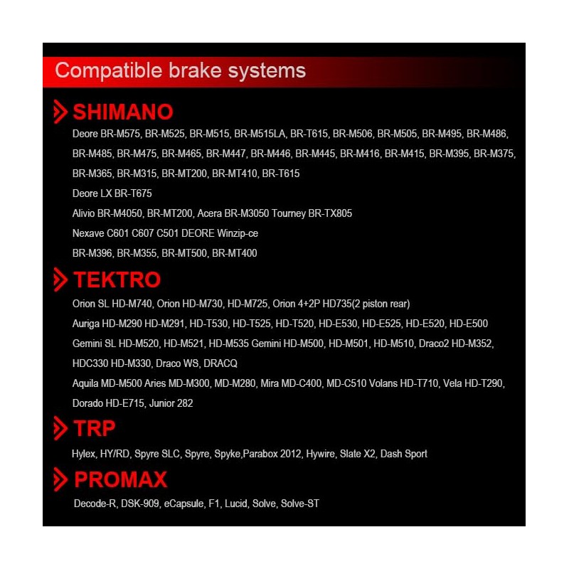 Pastillas de Freno para Bicicleta para Shimano/Tektro/TRP, 1 par con