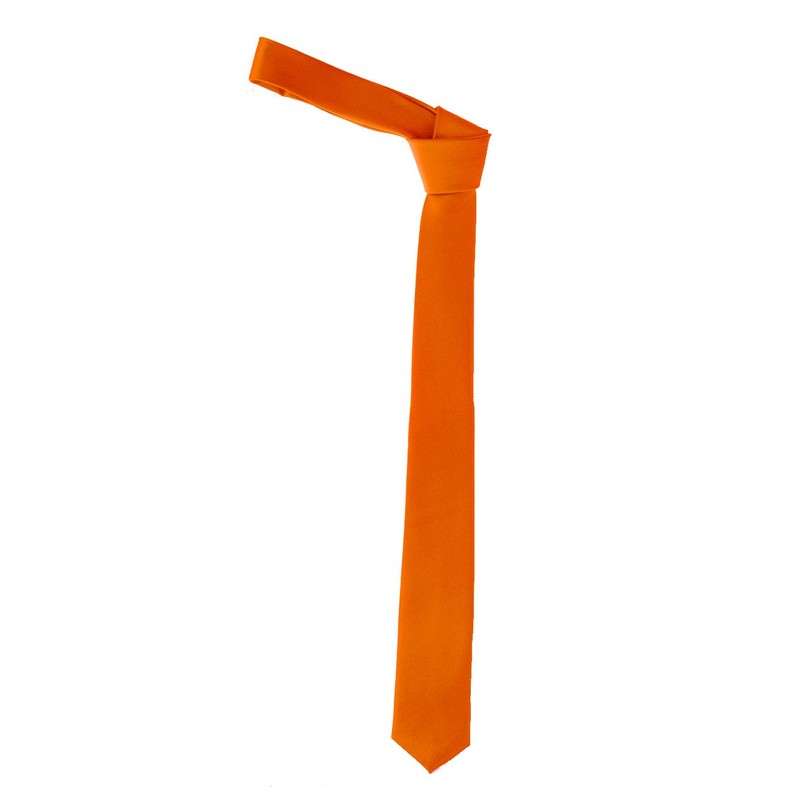 Men's Solid Color 2" Skinny Tie, Orange
