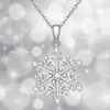 Snowflake Necklace for Women Sterling Silver Winter Snowflake Pendant Necklace