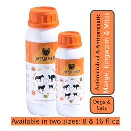 Classic's Lime Sulfur Dip - Pet Care for Itchy and Dry Skin - Xtra Strength Formula - Safe Solution for Dog, Cat, Puppy, Kitten, Horse (16 fl oz)