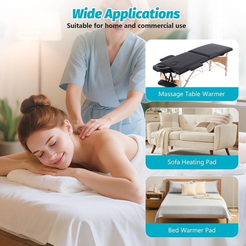 Massage Table Warmer Heating Pad Professional SPA Massage Bed Warmer