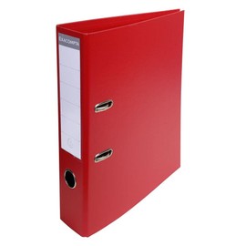 Exacompta 53745E Premium PVC Folder Prem'Touch. 7 cm wide, DIN A4 ring binder, lever folder, office folder, plastic folder, slotted folder, red