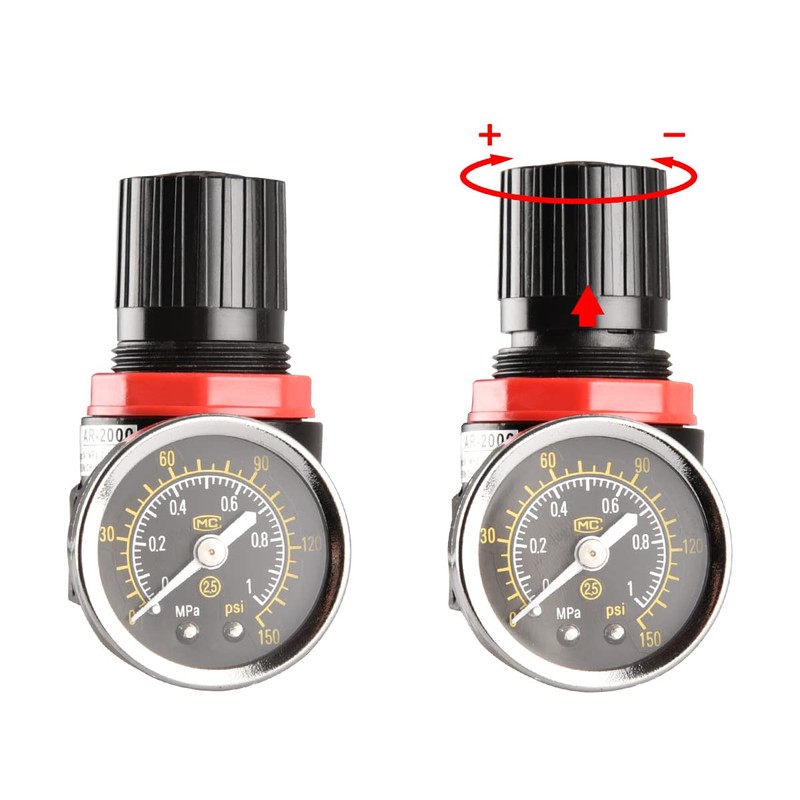 Heschen Gas Air Source Regulator AR2000 0-1MPa Measuring Range Filter