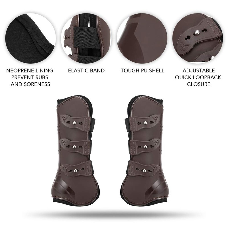 LIXADA Horse Front and Rear Leg Protectors Horse Boots Leg