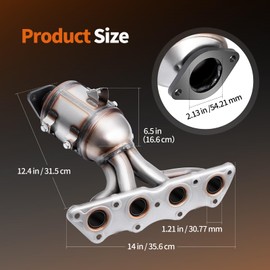 ZBPRESS Catalytic Converter W/Gasket Kit Compatible with 2011-2017 Hyundai Kia Accent Veloster, Rio 2012-2016, Soul 2012-2014 - L4 1.6L Replace #674 891, 285102BEF1- E.P.A. Compliant