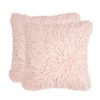 Sienna Set of 2 Faux Mongolian Fur Pack Shaggy Cushion