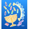 Large Hanukkah Window Clings Decals, Chanukah Theme Clings Decorations (48