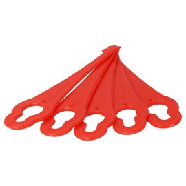 vhbw 50 x Replacement Blades Compatible with Grizzly ART 18 Lion, ART 1825 Lion Lawnmower - Replacement Blade, Red, Polyamide