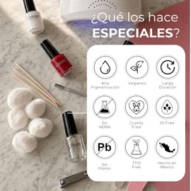 Kit de Uñas de Gel Crème Nails Kit Básico con Lámpara LED/UV 48W y 3 Esmaltes Semipermanentes de 5ml c/u Alta Pigmentación y Larga Duración Vegano y Cruelty-Free Acabado Profesional en Casa KB-3