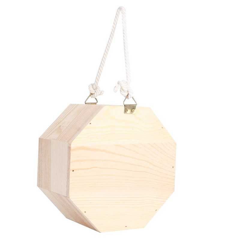 Mason Bee House Wooden Hexagon Bee Habitat Bug Room Hotel