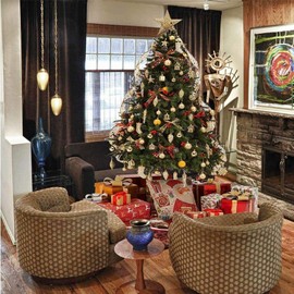 Emopeak 24Pcs Christmas Balls Ornaments for Xmas Christmas Tree - 4 Style Shatterproof Christmas Tree Decorations Hanging Ball for Holiday Wedding Party Decoration (Black, 1.3"/3.2CM)