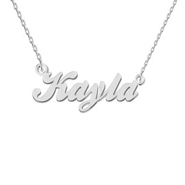 GR35Z9 Kayla Name Necklace Silver Initial Pendant Necklace Dainty Jewelry for Women