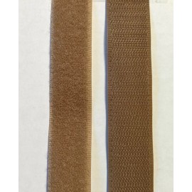 YKK 1" Nylon Hook and Loop Sew on Fastener per Yard - Coyote Color - Made in USA