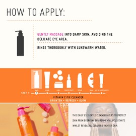 Nip + Fab Vitamin C Fix | Facial Cleansing Gel with Vitamin C | Brightening and Moisturising Facial Cleansing Gel | Tonising Facial Gel | 145 ml