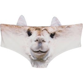 Womens Underwear Funny Panties For women, Gift Ideas For Her, Valentines Gifts, Alpaca, M