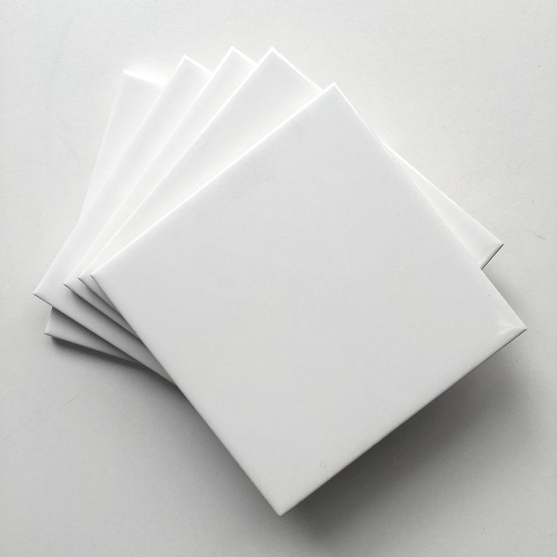 4x4 White Glossy Finish 4 1/4x4 1/4 Ceramic Subway Tile