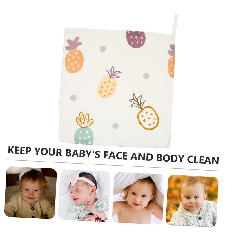 Kisangel 1Pc Cotton Face Towel Drying Square Handkerchief for Newborns