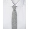 Proper Materials Men's Chambray Cotton Skinny Necktie Tie Textured Distressed