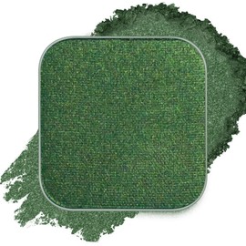 Magnetic Single-Color Metallic Flash Eyeshadow with Pan, Spring and Summer Green Eyeshadow Refill Pan, DIY Empty Magnetic Palette Color Eyeshadow (Green Glimmer)