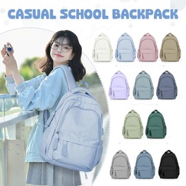 Women's School Girl Backpack, Casual Travel Daypack, 14 Inch Laptop Backpack for Teenage Girls, Waterproof College Backpack, Lightweight Book Bag, Men's School Bag, Work Bag, A11 Sky Blue