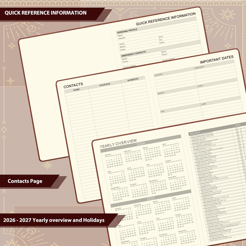 2026 Planner - Planner 2026 Weekly and Monthly, 9" x