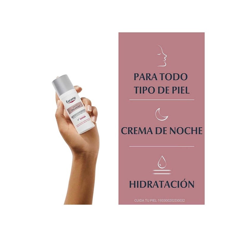Crema facial Eucerin Antipigment de noche con thiamidol