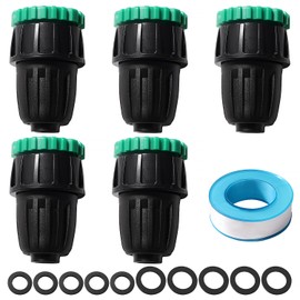 VooGenzek 5 PCS G1/2 G3/4 to 13/16 mm Irrigation Quick Connector, Micro Irrigation Adapter with Lock Barbed, Agriculture Irrigation Fittings, for Lawn, Farm, Garden